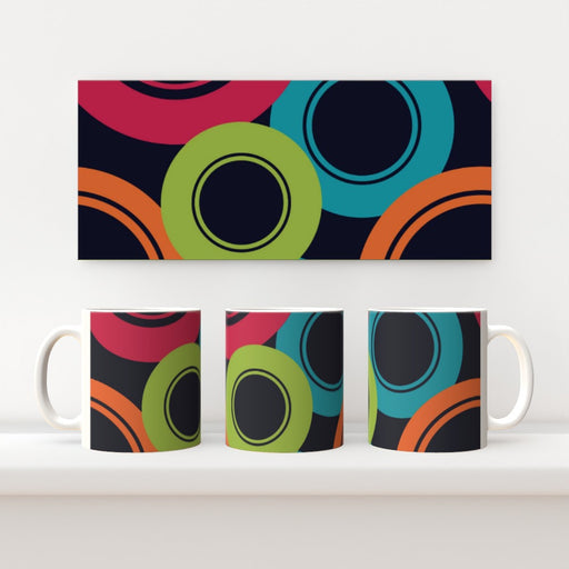 11oz Ceramic Mug - Abstract Circles - printonitshop