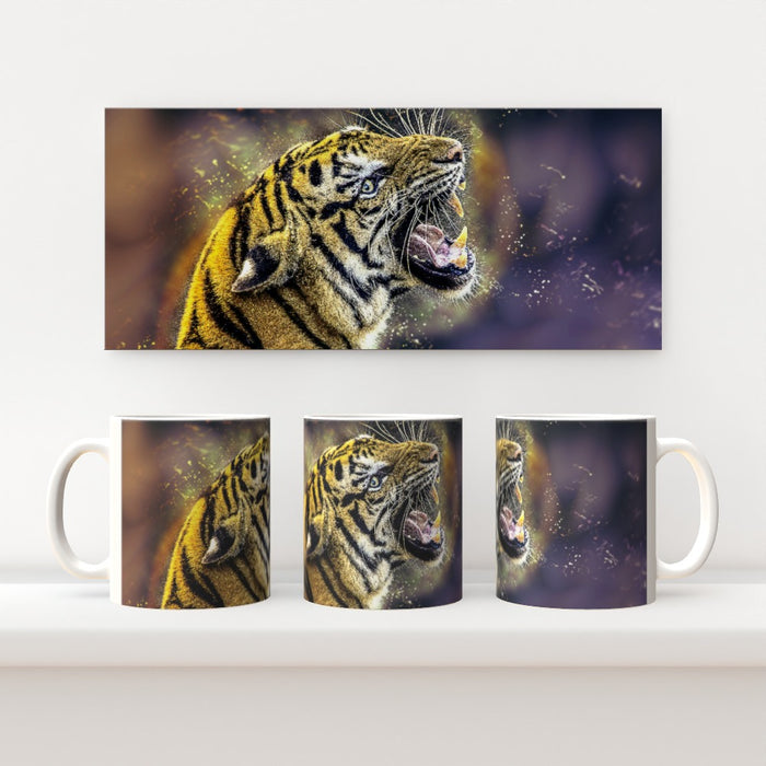 11oz Ceramic Mug - Digtial Tiger - printonitshop
