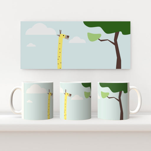11oz Ceramic Mug - Giraffe and Tree - printonitshop