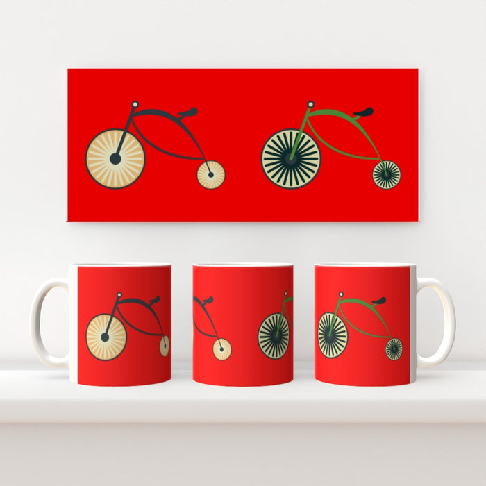 11oz Ceramic Mug - On Ya Bike Red - printonitshop