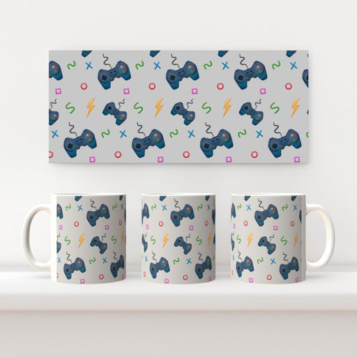 11oz Ceramic Mug - Pale Grey Gaming - printonitshop