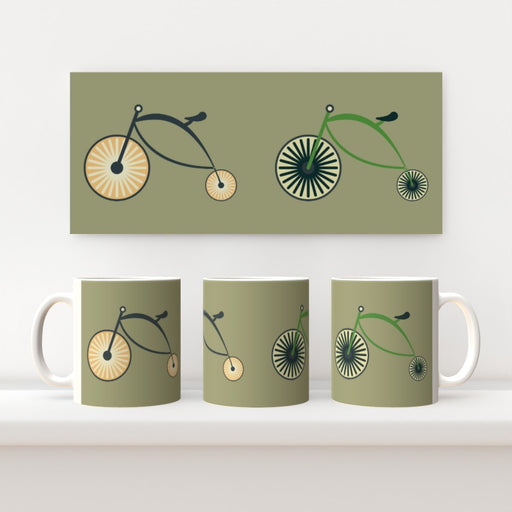 11oz Ceramic Mug - On Ya Bike Green - printonitshop