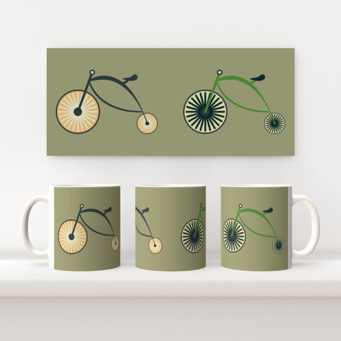 11oz Ceramic Mug - On Ya Bike Green - printonitshop