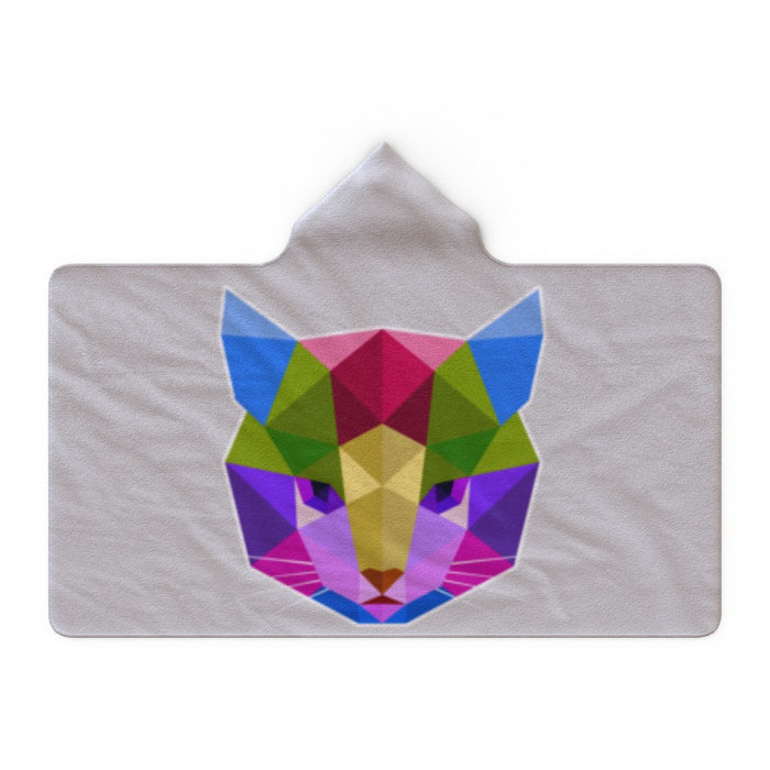 Hooded Towel - Geometric Cat - printonitshop
