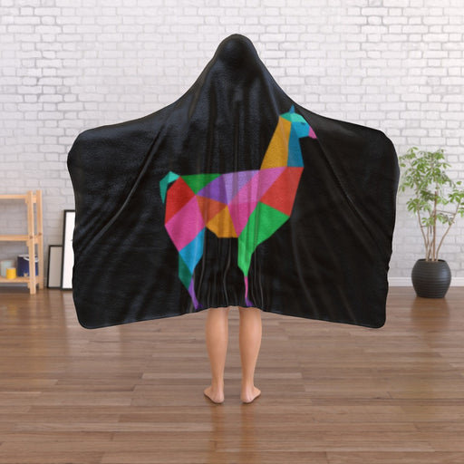 Hooded Towel - Geometric Lama - printonitshop