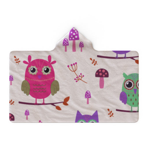 Hooded Towel - Owl Friends - printonitshop