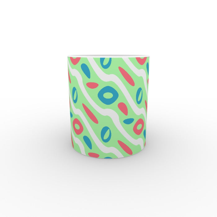 11oz Ceramic Mug - Pattern Green - printonitshop