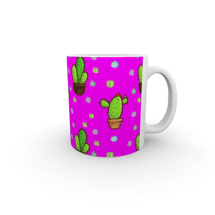 11oz Ceramic Mug - Cactus on Pink - printonitshop