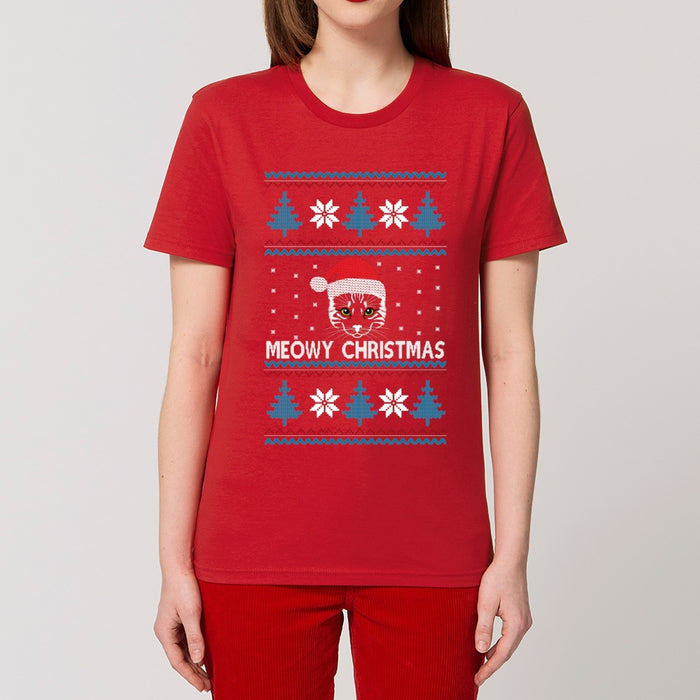 T - Shirt - Meowy Christmas 2 - Print On It