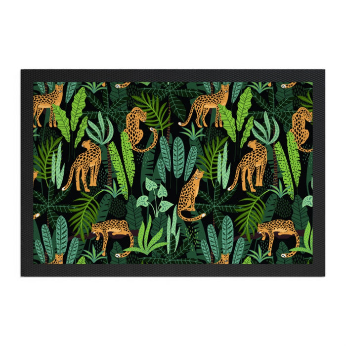 Pet Bowl Mats - Leopard and Jungle - Print On It