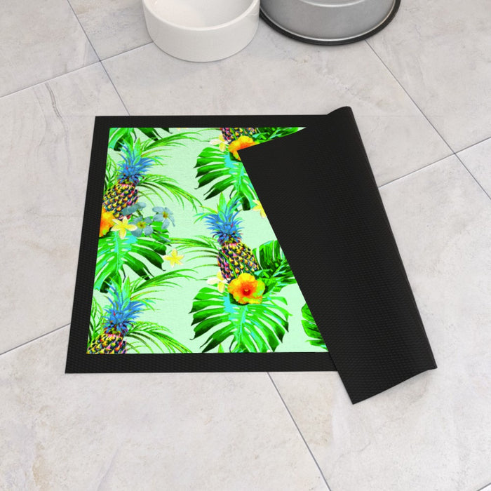 Pet Bowl Mats - Tropical Green - Print On It
