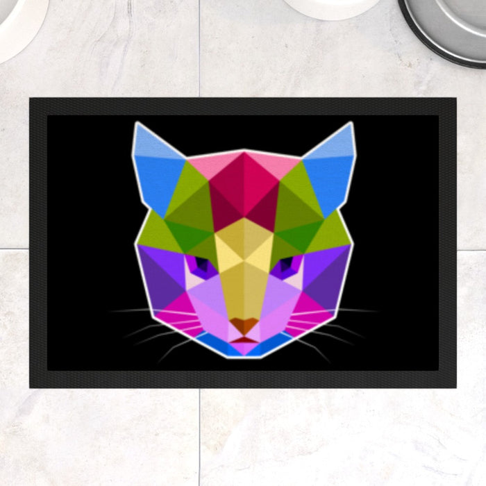 Pet Bowl Mats - Geometric Cat Face - Print On It