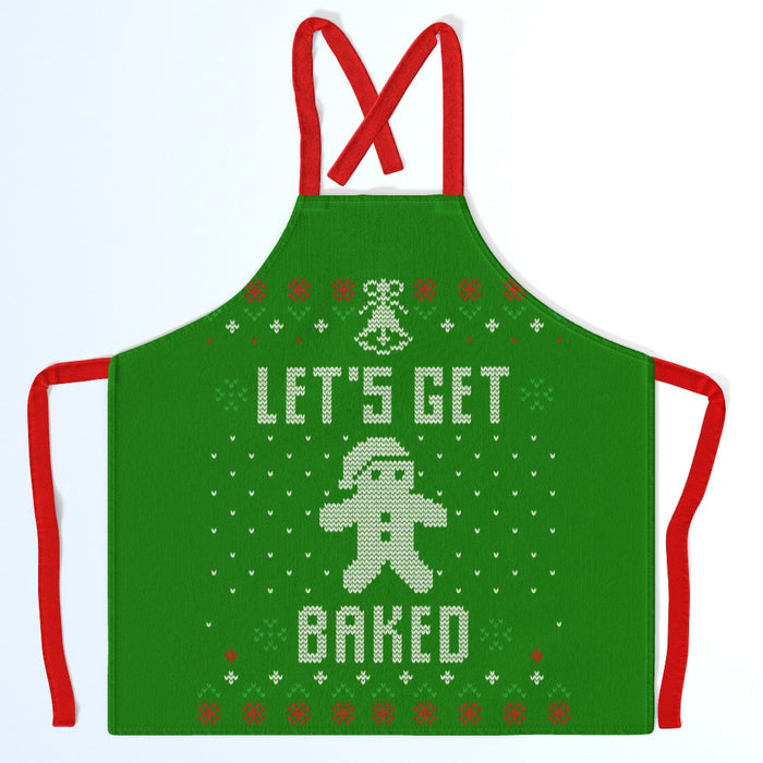 Apron - Let's Get Baked Green - Print On It