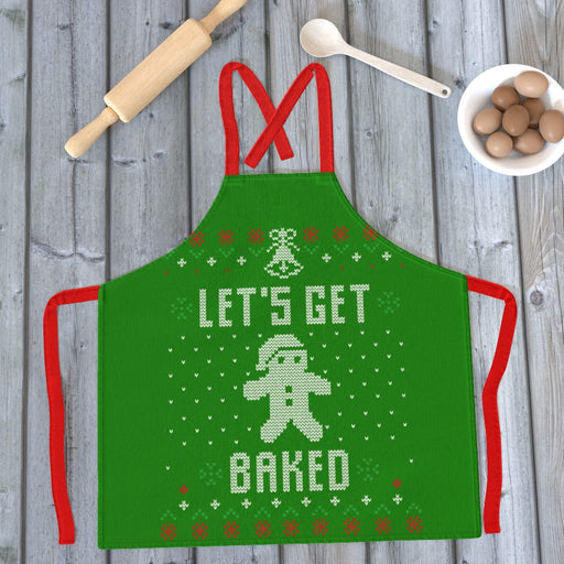 Apron - Let's Get Baked Green - Print On It