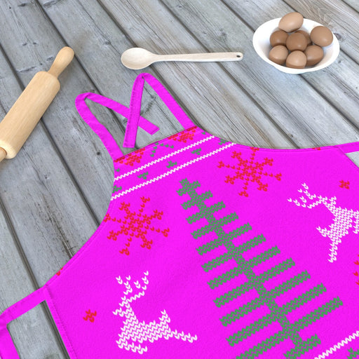 Apron - Christmas Tree Pink - Print On It