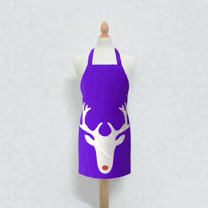 Apron - Reindeer Head Purple - Print On It