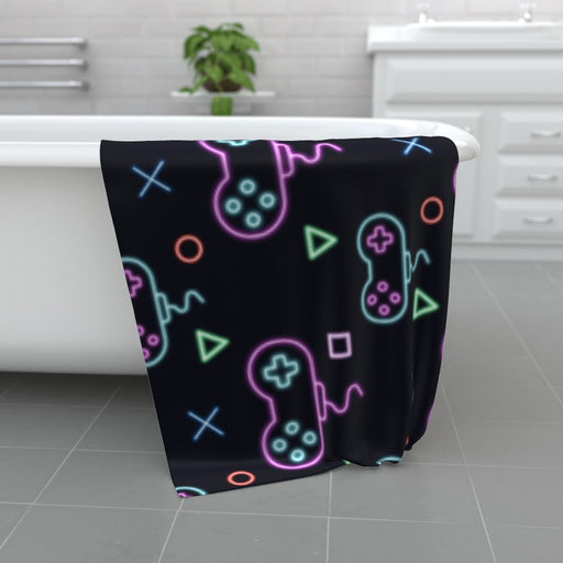 Towel - Neon Gaming Black - Print On It
