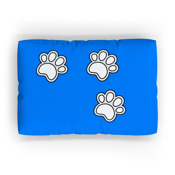 Pet Bed - Paws on Blue - Print On It