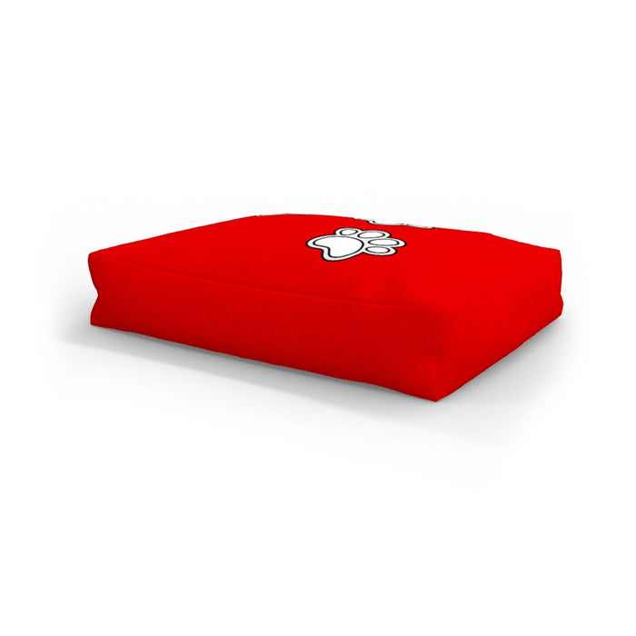 Pet Bed - Paws on Red - Print On It