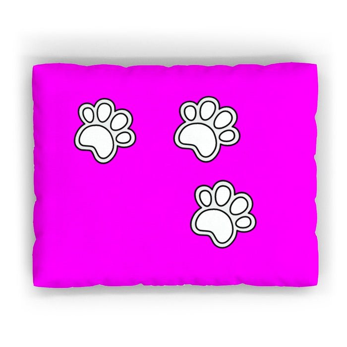 Pet Bed - Paws on Pink - Print On It