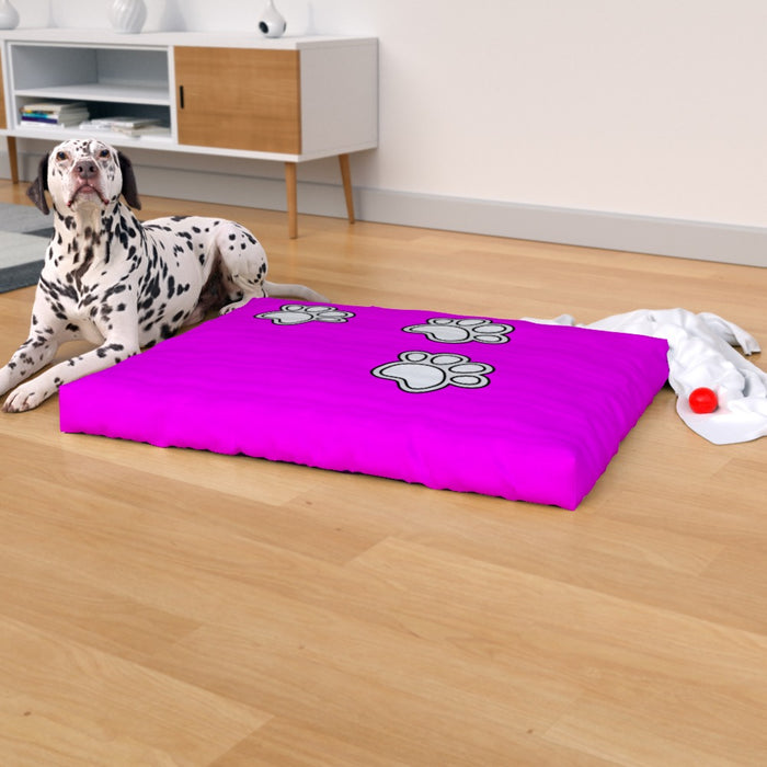 Pet Bed - Paws on Pink - Print On It