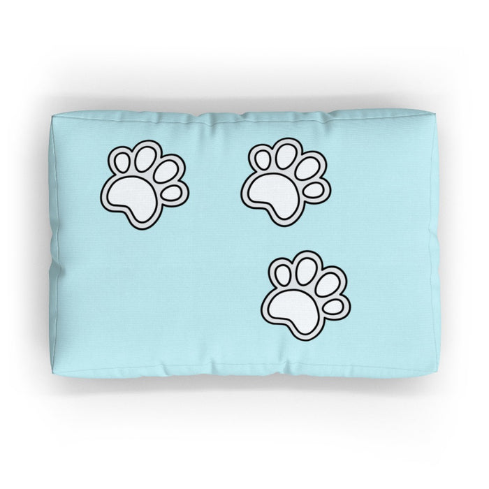 Pet Bed - Paws on Light Blue - Print On It