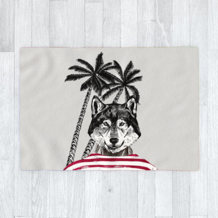 Blanket - To Cool For School Wolf - Print On It