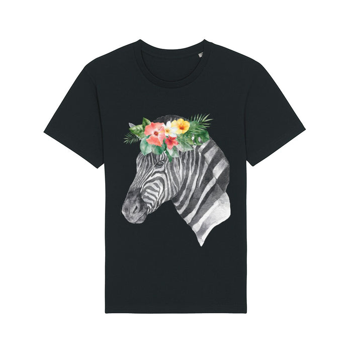 T-Shirt - Floral Zebra - Print On It