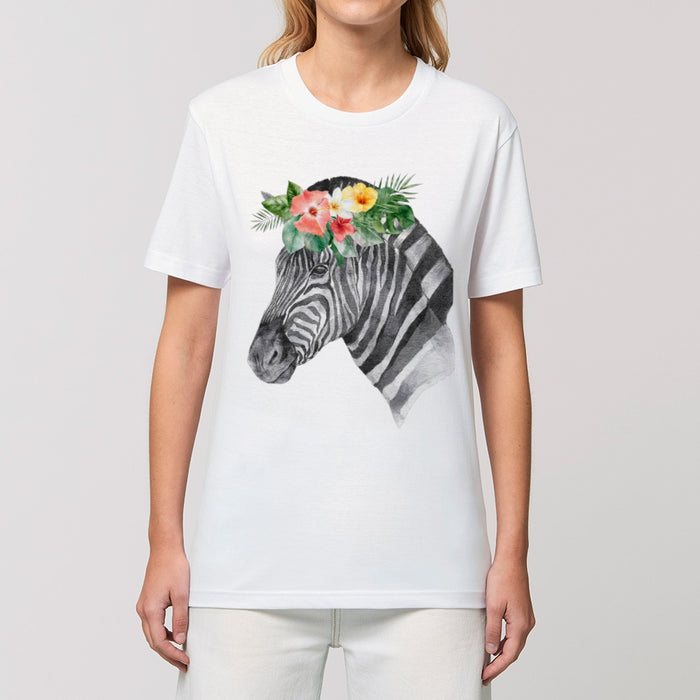 T-Shirt - Floral Zebra - Print On It