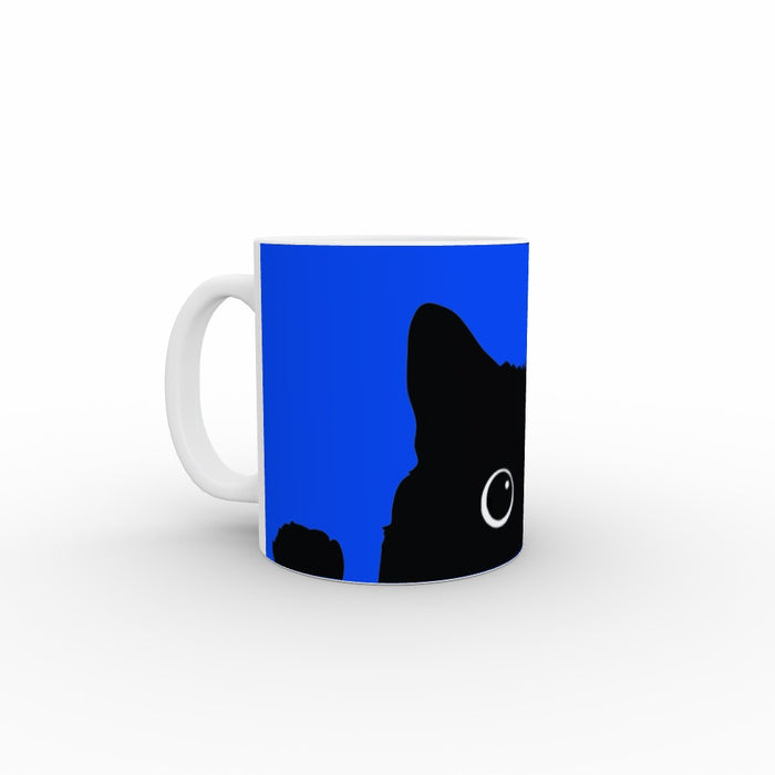 11oz Mug - Kitty Bright Blue - Print On It
