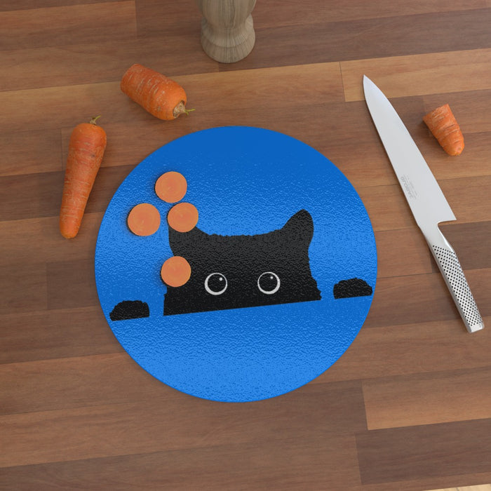 Glass Chopping Boards - Kitty Blue - Print On It