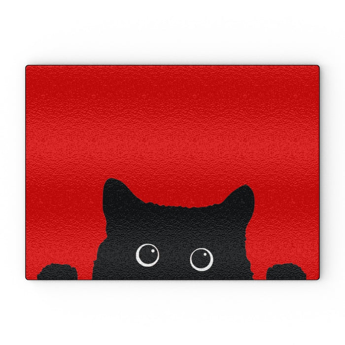 Glass Chopping Boards - Kitty Red - Print On It
