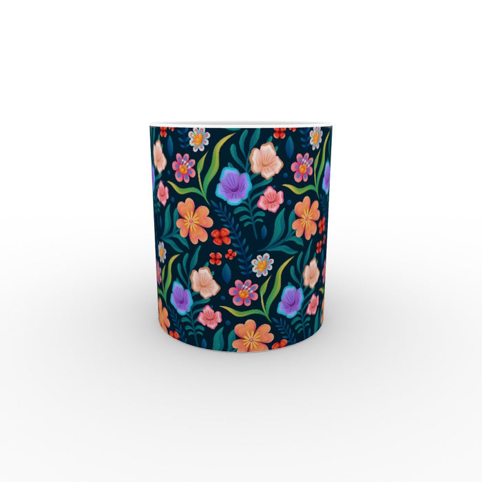 11oz Ceramic Mug - Very Floral - printonitshop