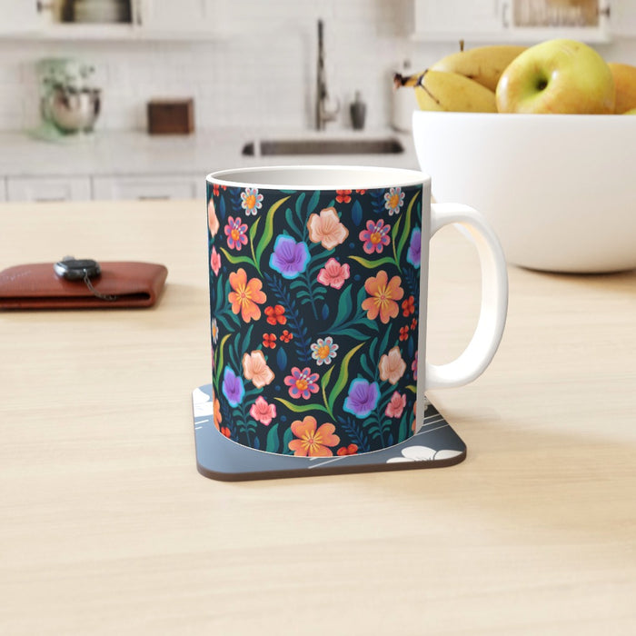 11oz Ceramic Mug - Very Floral - printonitshop