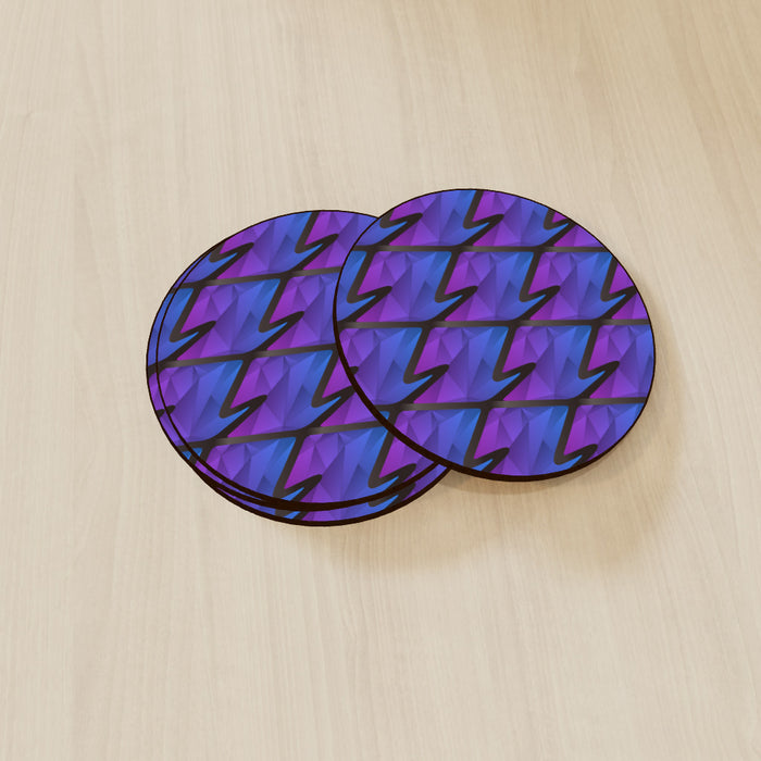 Coasters - Abstract Waves Blue/Purple - printonitshop