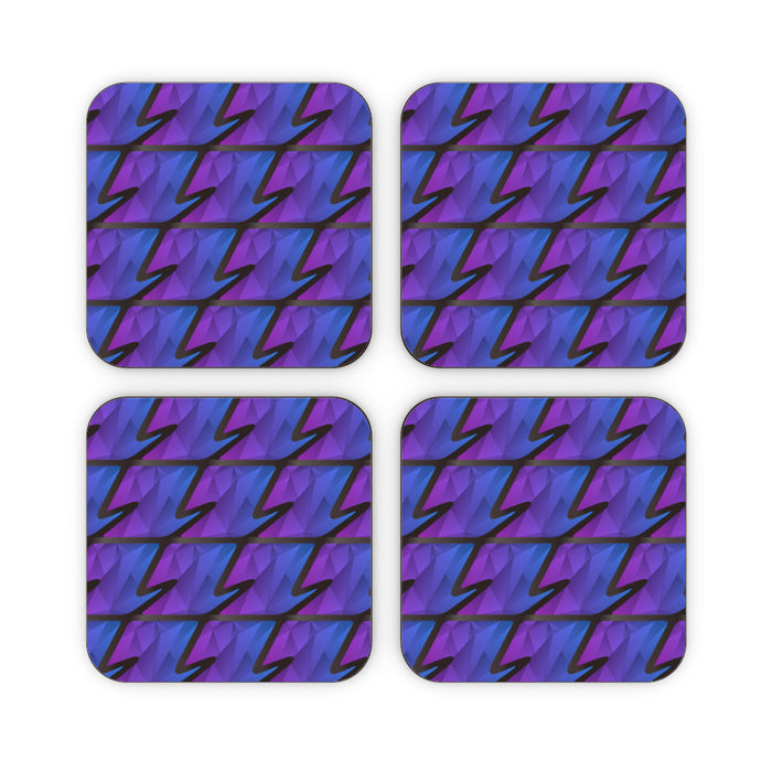 Coasters - Abstract Waves Blue/Purple - printonitshop