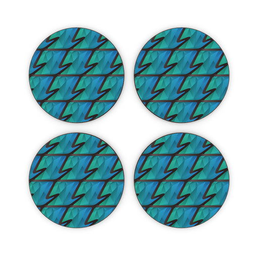 Coasters - Abstract Waves Blue/Green - printonitshop