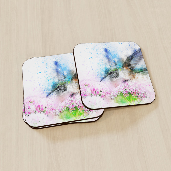 Coasters - Watercolour Hummingbird - printonitshop
