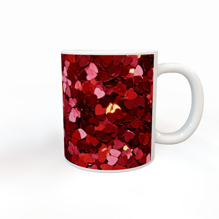 20oz Jumbo Mug - Shinny Red Hearts - Print On It