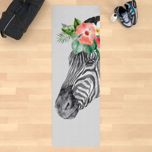 Yoga Mat - Floral Zebra - Print On It