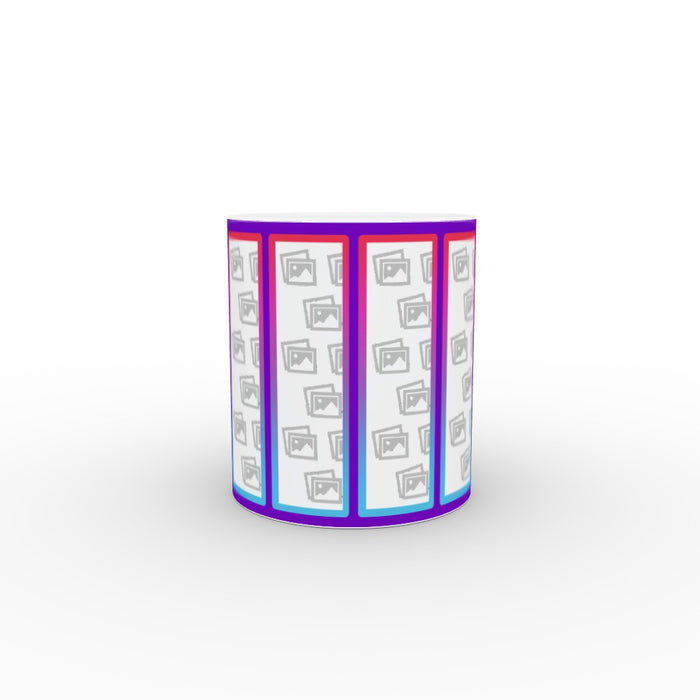 Personalised 11oz Ceramic Mug - Neon Strips - Print On It