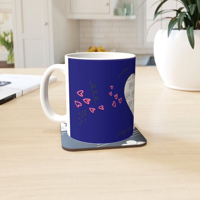 Personalised 11oz Ceramic Mug - Hearts and Stuff - Print On It