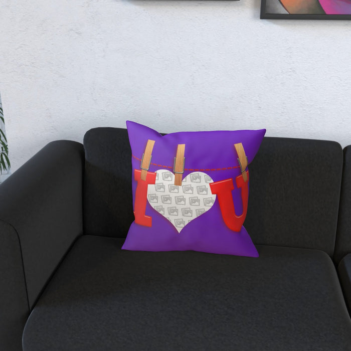 Personalised Cushion - I Love U - Print On It