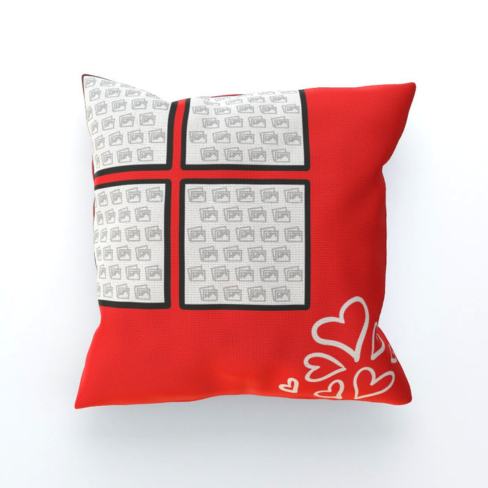 Personalised Cushion - Hearts and Love - Print On It