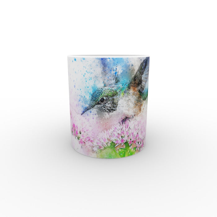 11oz Ceramic Mug - Watercolour Hummingbird - printonitshop