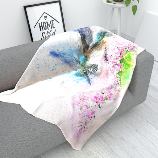 Blanket - Watercolour Hummingbird - printonitshop