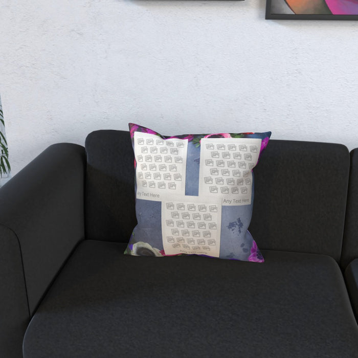 Personalised Cushion - Flowers and pictures - Print On It