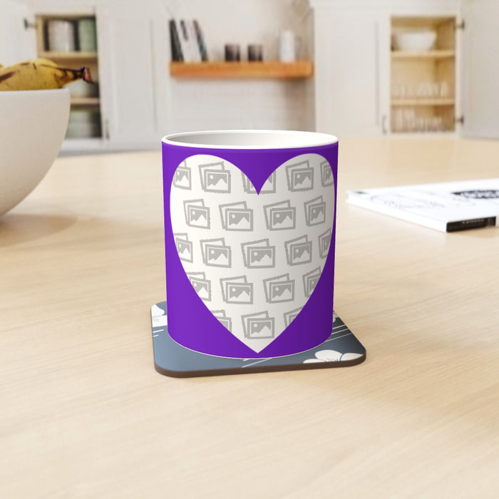 Personalised 11oz Ceramic Mug - Single Heart - Print On It