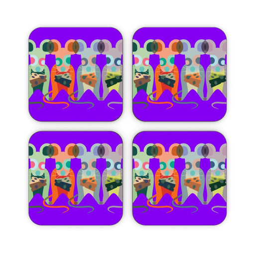 Coasters - Mice on Purple - printonitshop