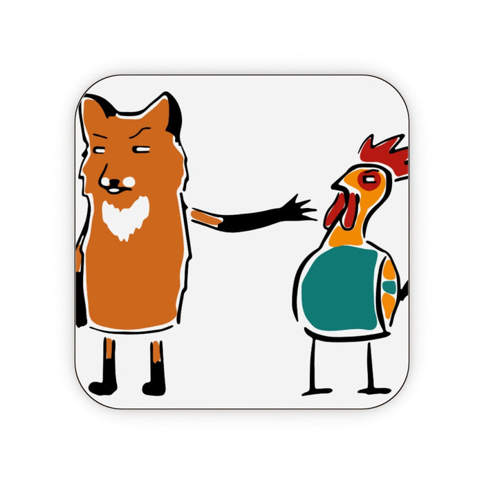 Coasters - Fox and Chicken - printonitshop
